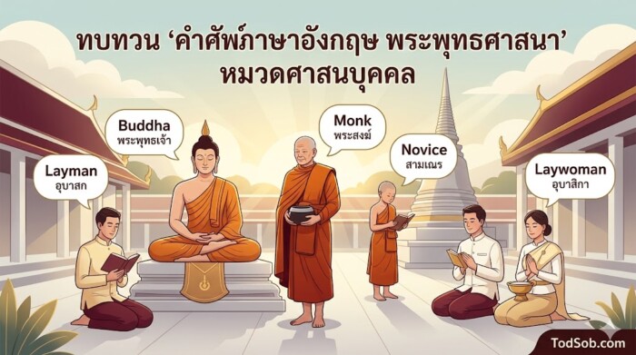 ทบทวน "คำศัพท์ภาษาอังกฤษ พระพุทธศาสนา" หมวดศาสนบุคคล