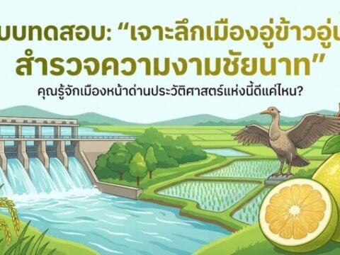 แบบทดสอบ: "เจาะลึกเมืองอู่ข้าวอู่น้ำ สำรวจความงามชัยนาท"