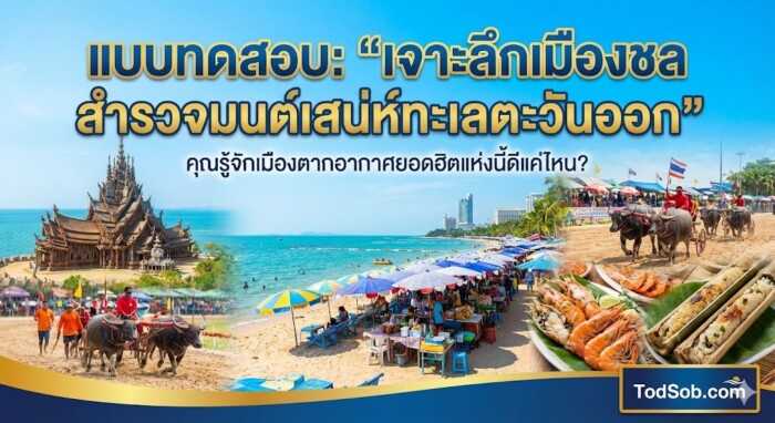 แบบทดสอบ: "เจาะลึกเมืองชล สำรวจมนต์เสน่ห์ทะเลตะวันออก"
