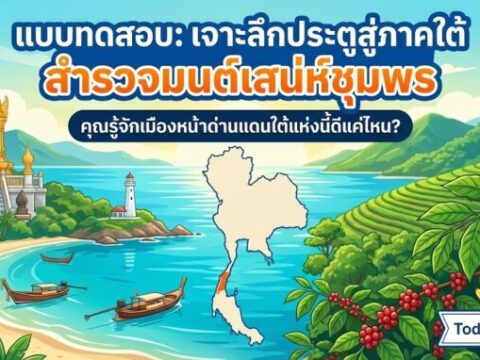 แบบทดสอบ: "เจาะลึกประตูสู่ภาคใต้ สำรวจมนต์เสน่ห์ชุมพร" – คุณรู้จักเมืองหน้าด่านแดนใต้แห่งนี้ดีแค่ไหน?