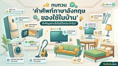 รู้ทันสิ่งรอบตัว: ทำไม "คำศัพท์ภาษาอังกฤษ หมวดสิ่งของเครื่องใช้" ถึงสำคัญ?