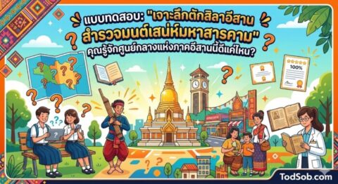 แบบทดสอบ: "เจาะลึกตักสิลาอีสาน สำรวจมนต์เสน่ห์มหาสารคาม"