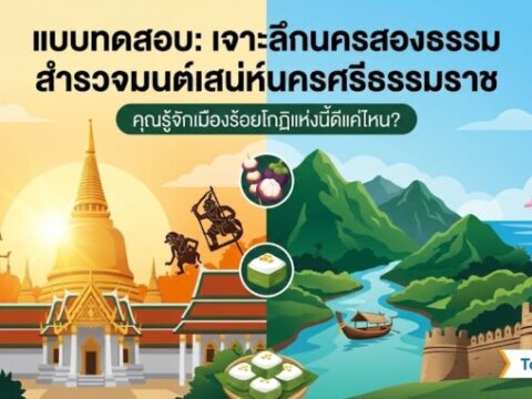 แบบทดสอบ: "เจาะลึกนครสองธรรม สำรวจมนต์เสน่ห์นครศรีธรรมราช" – คุณรู้จักเมืองร้อยโกฏิแห่งนี้ดีแค่ไหน?