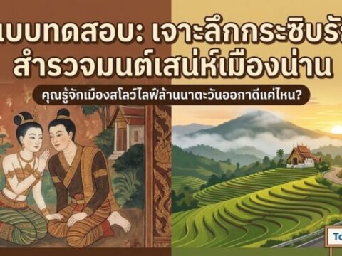 แบบทดสอบ: "เจาะลึกกระซิบรัก สำรวจมนต์เสน่ห์เมืองน่าน"