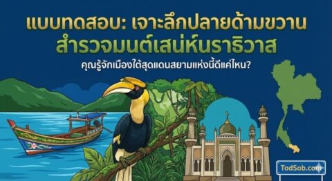 แบบทดสอบ: "เจาะลึกปลายด้ามขวาน สำรวจมนต์เสน่ห์นราธิวาส" – คุณรู้จักเมืองใต้สุดแดนสยามแห่งนี้ดีแค่ไหน?