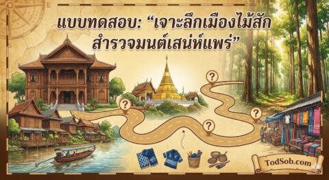 แบบทดสอบ: "เจาะลึกเมืองไม้สัก สำรวจมนต์เสน่ห์แพร่"