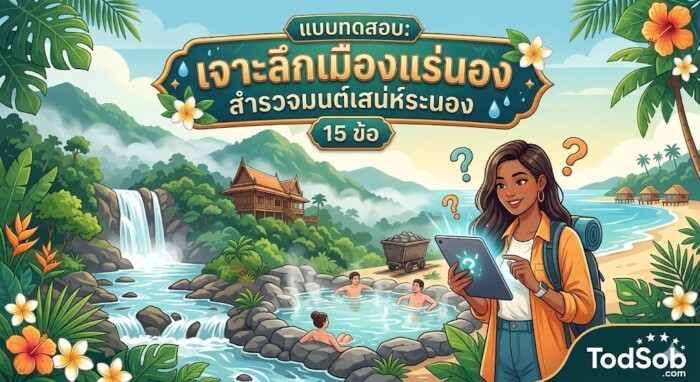 แบบทดสอบ: เจาะลึกเมืองแร่นอง สำรวจมนต์เสน่ห์ระนอง (15 ข้อ)