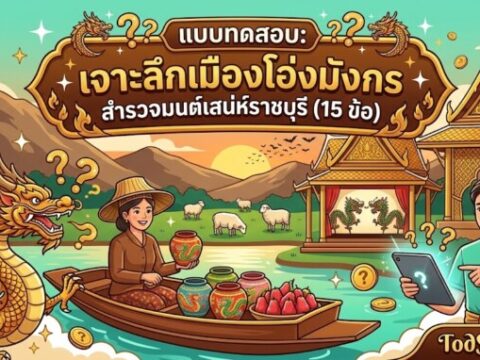 แบบทดสอบ: เจาะลึกเมืองโอ่งมังกร สำรวจมนต์เสน่ห์ราชบุรี (15 ข้อ)