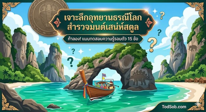 แบบทดสอบ: เจาะลึกอุทยานธรณีโลก สำรวจมนต์เสน่ห์สตูล (15 ข้อ)