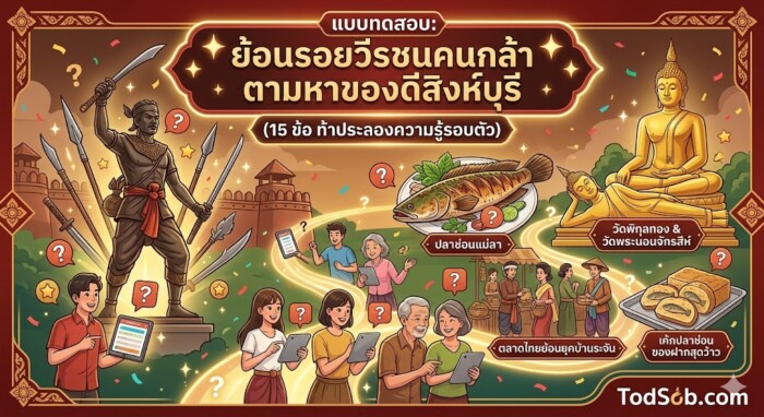 แบบทดสอบ: ย้อนรอยวีรชนคนกล้า ตามหาของดีสิงห์บุรี (15 ข้อ)