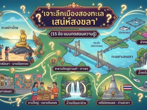 แบบทดสอบ: เจาะลึกเมืองสองทะเล เสน่ห์สงขลา (15 ข้อ)