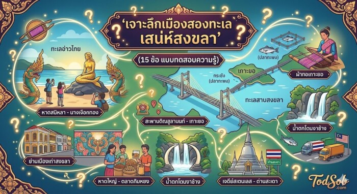 แบบทดสอบ: เจาะลึกเมืองสองทะเล เสน่ห์สงขลา (15 ข้อ)