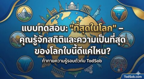 แบบทดสอบ: "ที่สุดในโลก" – คุณรู้จักสถิติและความเป็นที่สุดของโลกใบนี้ดีแค่ไหน?