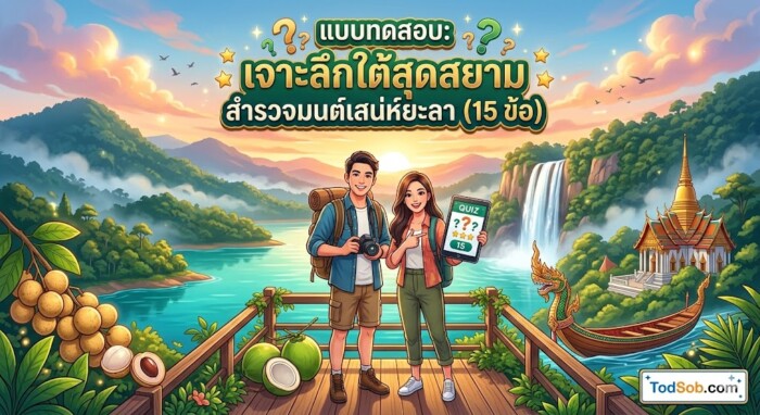 แบบทดสอบ: เจาะลึกใต้สุดสยาม สำรวจมนต์เสน่ห์ยะลา (15 ข้อ)