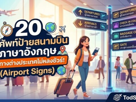 20 คำศัพท์ป้ายสนามบินภาษาอังกฤษ เดินทางต่างประเทศไม่หลงชัวร์! (Airport Signs)
