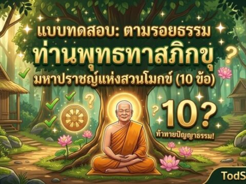 แบบทดสอบ: ตามรอยธรรม ท่านพุทธทาสภิกขุ มหาปราชญ์แห่งสวนโมกข์ (10 ข้อ)