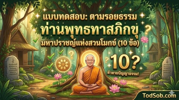 แบบทดสอบ: ตามรอยธรรม ท่านพุทธทาสภิกขุ มหาปราชญ์แห่งสวนโมกข์ (10 ข้อ)