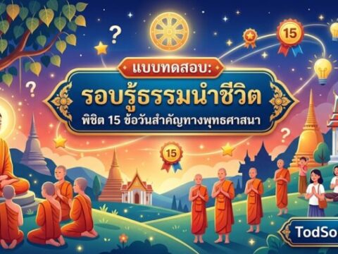 แบบทดสอบ: รอบรู้ธรรมนำชีวิต พิชิต 15 ข้อวันสำคัญทางพุทธศาสนา