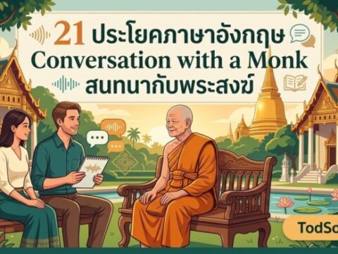 21 ประโยคภาษาอังกฤษ Conversation with a Monk สนทนากับพระสงฆ์