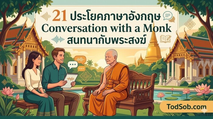 21 ประโยคภาษาอังกฤษ Conversation with a Monk สนทนากับพระสงฆ์