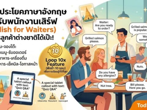 20 ประโยคภาษาอังกฤษ สำหรับพนักงานเสิร์ฟ (English for Waiters) บริการลูกค้าต่างชาติได้เป๊ะ!