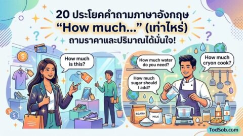 20 ประโยคคำถามภาษาอังกฤษ "How much…" (เท่าไหร่) ถามราคาและปริมาณได้มั่นใจ!