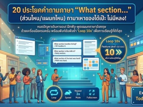 20 ประโยคคำถามภาษาอังกฤษ "What section…" (ส่วนไหน/แผนกไหน) ถามหาของได้เป๊ะ ไม่มีหลง!