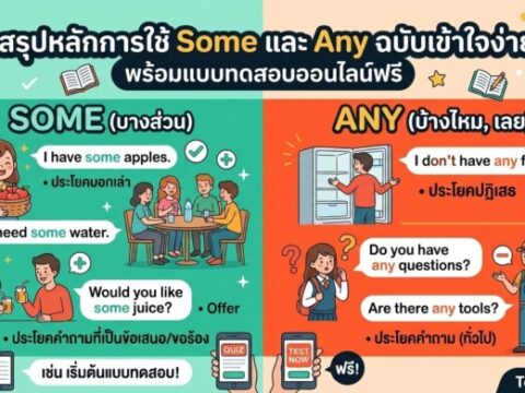 สรุปหลักการใช้ Some และ Any ฉบับเข้าใจง่าย พร้อมแบบทดสอบออนไลน์ฟรี