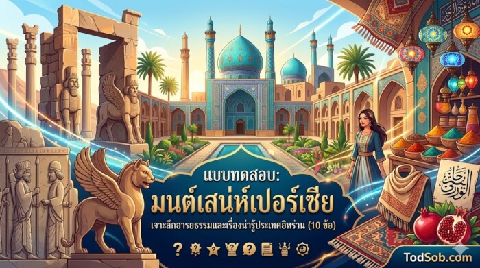 แบบทดสอบ: มนต์เสน่ห์เปอร์เซีย เจาะลึกอารยธรรมและเรื่องน่ารู้ประเทศอิหร่าน (10 ข้อ)