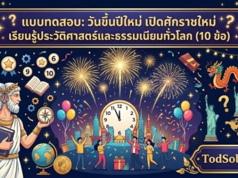 แบบทดสอบ: วันขึ้นปีใหม่ เปิดศักราชใหม่ เรียนรู้ประวัติศาสตร์และธรรมเนียมทั่วโลก (10 ข้อ)