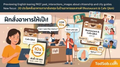 20 ประโยคสั่งอาหารภาษาอังกฤษ ในร้านอาหารและคาเฟ่ (Restaurant & Cafe Q&A)