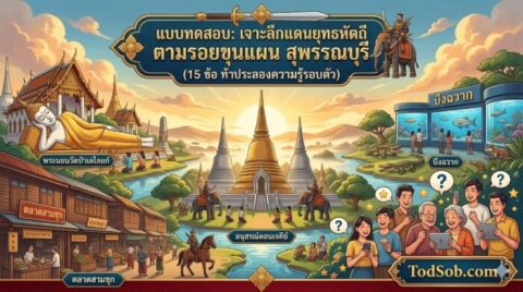 แบบทดสอบ: เจาะลึกแดนยุทธหัตถี ตามรอยขุนแผน สุพรรณบุรี (15 ข้อ)