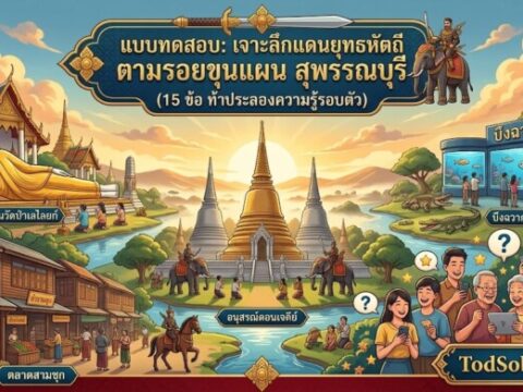 แบบทดสอบ: เจาะลึกแดนยุทธหัตถี ตามรอยขุนแผน สุพรรณบุรี (15 ข้อ)