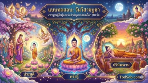แบบทดสอบ: วันวิสาขบูชา มหาบุรุษผู้ตื่นรู้และวันสำคัญสากลของโลก (10 ข้อ)