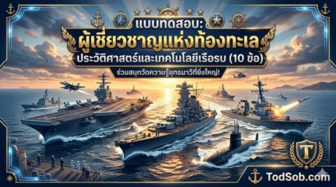 แบบทดสอบ: ผู้เชี่ยวชาญแห่งท้องทะเล ประวัติศาสตร์และเทคโนโลยีเรือรบ (10 ข้อ)