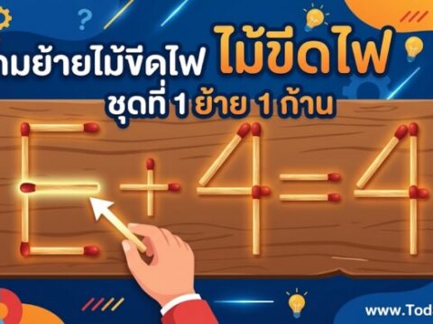 เกมย้ายไม้ขีดไฟ ชุดที่ 1 ย้าย 1 ก้าน