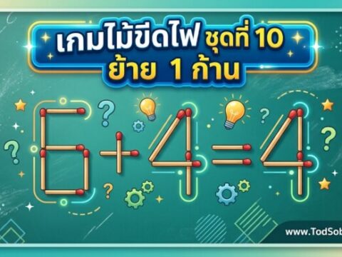 เกมไม้ขีดไฟ ชุดที่ 10 ย้าย 1 ก้าน