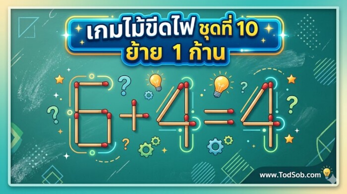 เกมไม้ขีดไฟ ชุดที่ 10 ย้าย 1 ก้าน