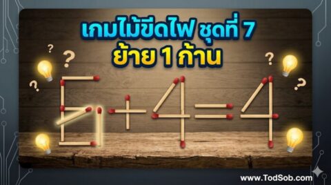 เกมไม้ขีดไฟ ชุดที่ 7 ย้าย 1 ก้าน