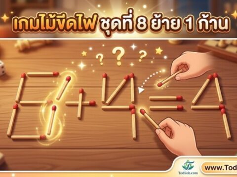 เกมไม้ขีดไฟ ชุดที่ 8 ย้าย 1 ก้าน