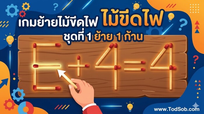 เกมย้ายไม้ขีดไฟ ชุดที่ 1 ย้าย 1 ก้าน