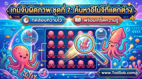 เกมจับผิดภาพ ชุดที่ 7: ค้นหาอีโมจิที่แตกต่าง ทดสอบความไว พร้อมเกร็ดความรู้